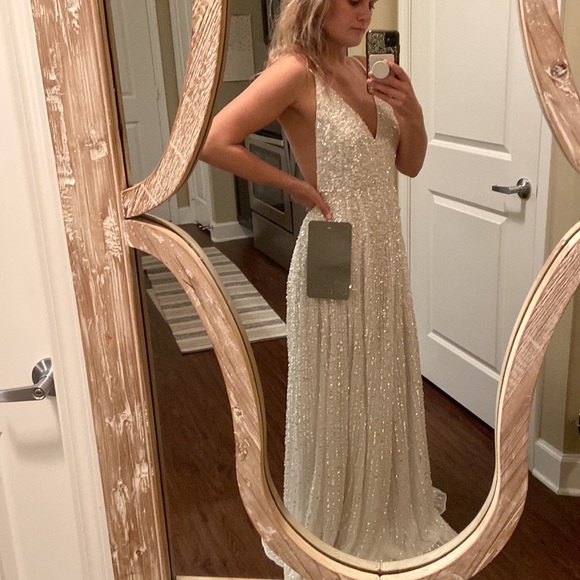 ASOS EDITION Josie sequin cami wedding dress size 2 - Picture 9 of 10